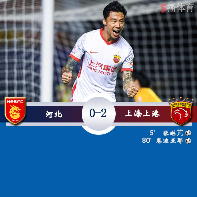 中超第一阶段第3轮 河北  0 - 2  上海海港