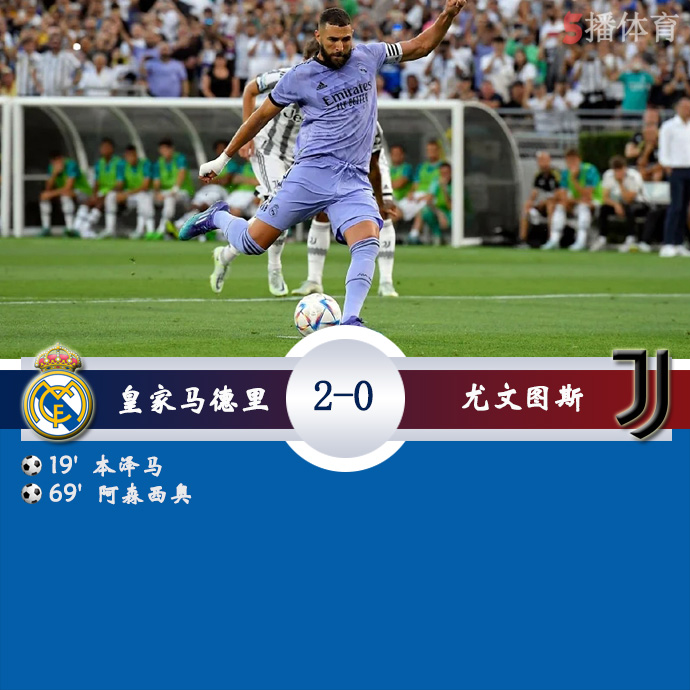 足球友谊赛 皇家马德里  2 - 0  尤文图斯