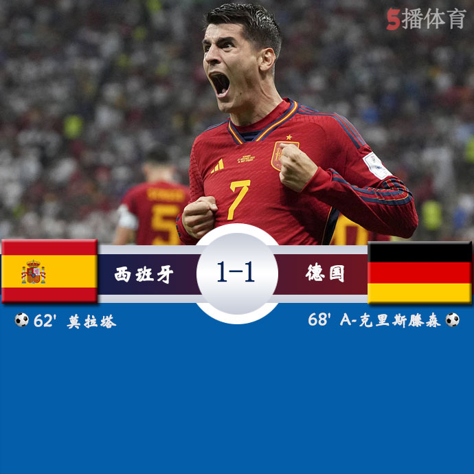 西班牙1-1德国 