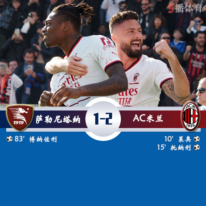 萨勒尼塔纳  1 - 2  AC米兰