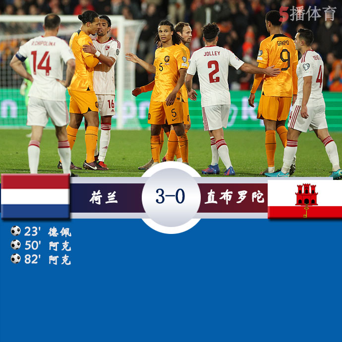 荷兰  3 - 0  直布罗陀