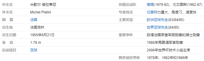 米歇尔·普拉蒂尼介绍