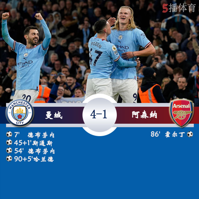 曼城  4 - 1  阿森纳