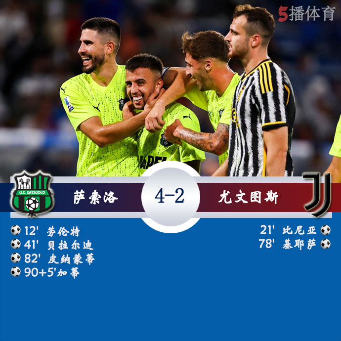 萨索洛  4 - 2  尤文图斯