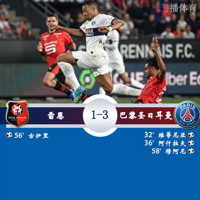 巴黎3-1雷恩