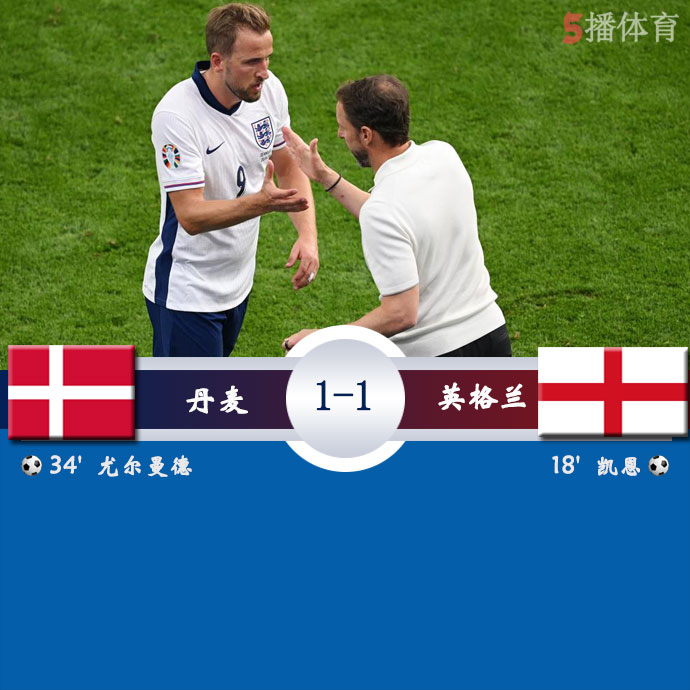丹麦  1 - 1  英格兰 