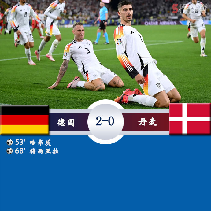 德国  2 - 0  丹麦
