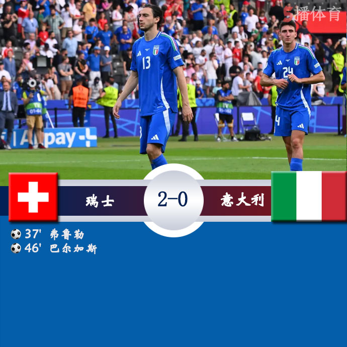 瑞士  2 - 0  意大利