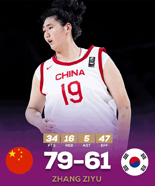 中国女篮U18  79 - 61  韩国女篮U18