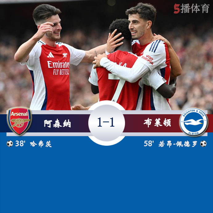 <a href=/zuqiu/arsenal/ target=_blank class=infotextkey>阿森纳</a>  1 - 1  布莱顿